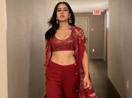 sara ali khan in a red sharara by arpita mehta1