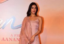 sonal chauhan in peach kurta set at raksha bandhan premiere