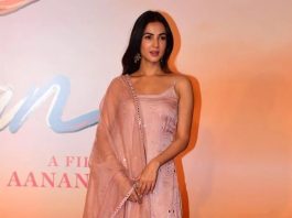 sonal chauhan in peach kurta set at raksha bandhan premiere