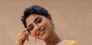 aishwarya lekshmi in a yellow saree by kavitha gutta for ps1-2