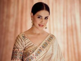 genelia deshmukh in a ivory saree by jj valaya1