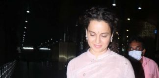 kangana ranaut in a pink kurta set at the airport1