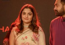 nikhila vimal in pink saree by picchika for kothu promotions2