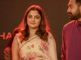 nikhila vimal in pink saree by picchika for kothu promotions2