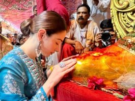 tamannaah bhatia in blue printed sharara at lalbaug