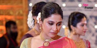 regina cassandra in a red saree for kalyan navratri puja-3 (1)