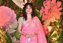 taapsee pannu in a pink saree at a diwali bash'22-1