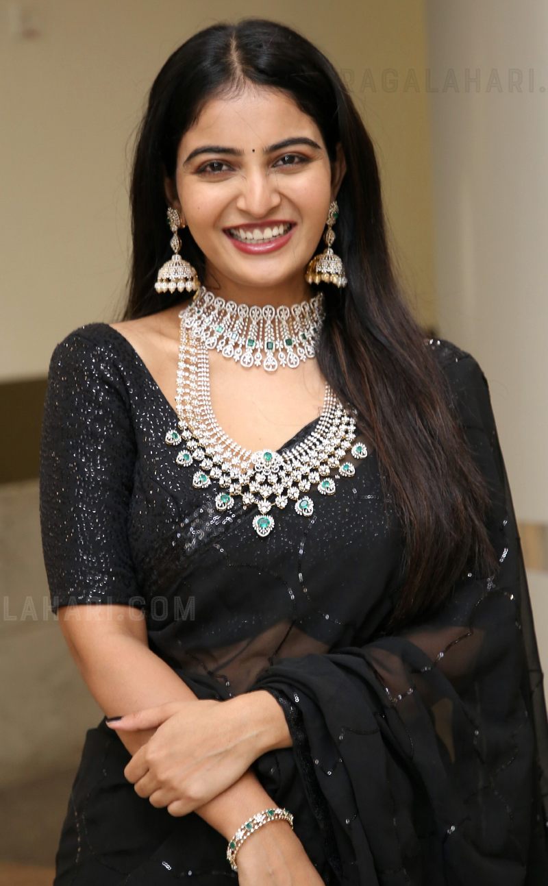 Ananya Nagalla looks classy in a black lehenga set at an event!