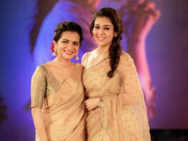 nayanthara in a pink saree at the connect promotions