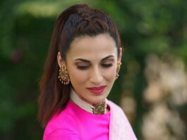 shilpa reddy pink silk saree (2)