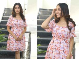 anikha surendran short dress at butta bomma success meet