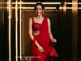 trisha krishnan red saree ps 2 promotions (2)