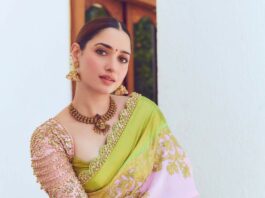 tamannaah bhatia green pink kanjeevaram saree neeta lulla (4)